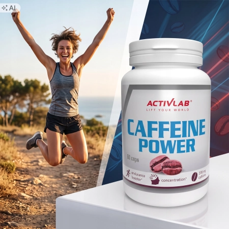 ACTIVLAB CAFFEINE POWER KOFEINA 200mg Energia Pobudzenie Pamięć Trening 60k